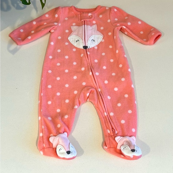 Carter’s Baby Girl Fleece Footed Pajamas Bundle 3M - Picture 3 of 3